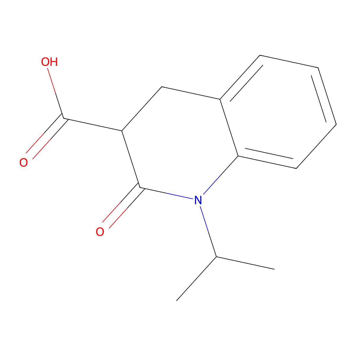 2-Oxo-1-(propan-2-yl)-1,2,3,4-tetrahydroquinoline-3-carboxylic acid molecular structure, CAS 1258652-23-1