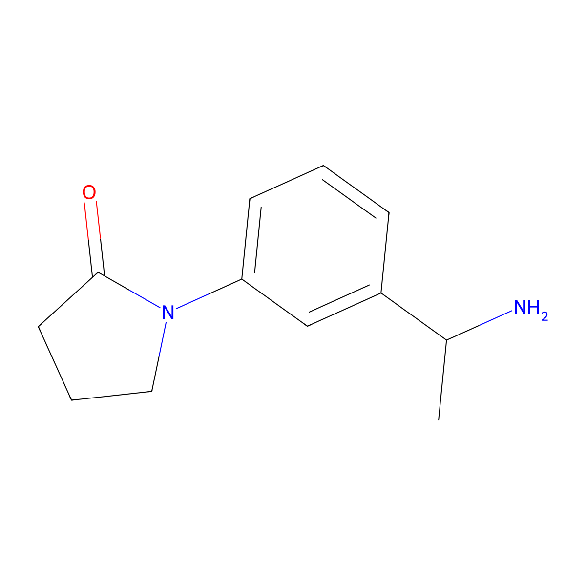 1-(3-(1-Aminoethyl)phenyl)pyrrolidin-2-one molecular structure, CAS 1258652-26-4