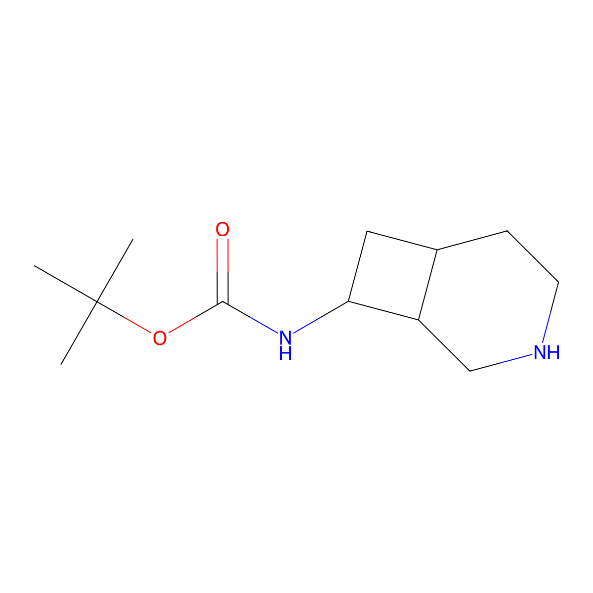 tert-butyl N-{3-azabicyclo[4.2.0]octan-8-yl}carbamate molecular structure, CAS 1258652-27-5