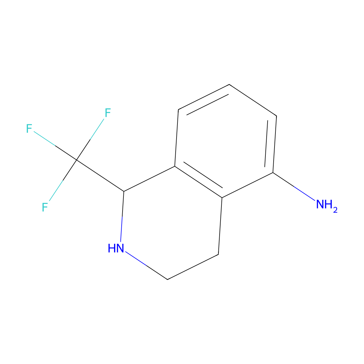 1-(Trifluoromethyl)-1,2,3,4-tetrahydroisoquinolin-5-amine molecular structure, CAS 1258652-34-4