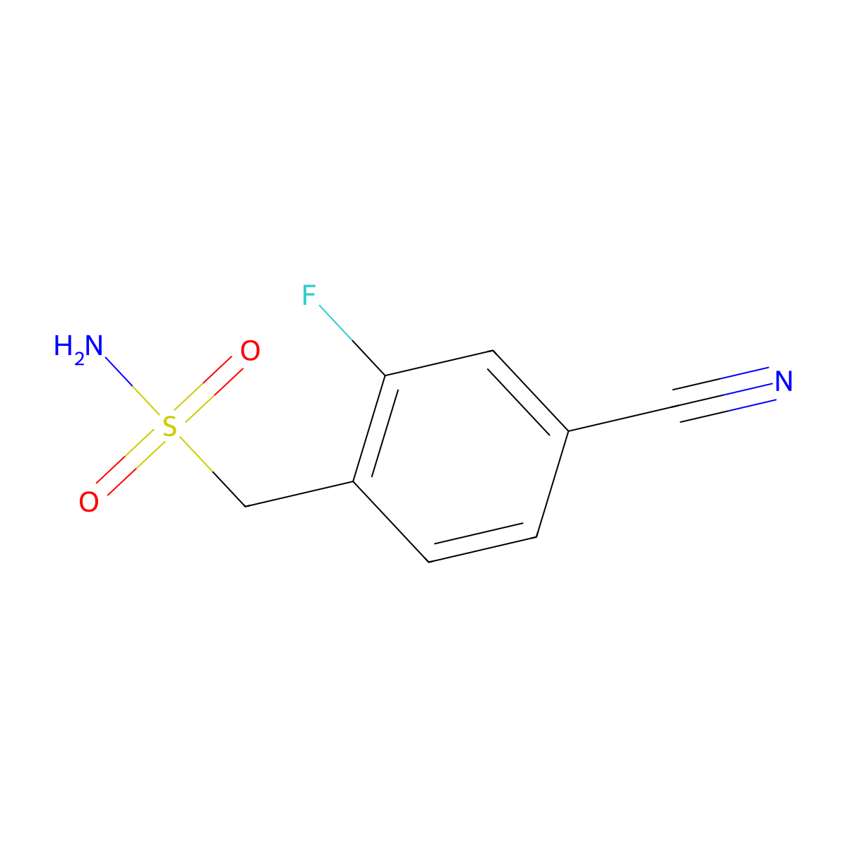 (4-Cyano-2-fluorophenyl)methanesulfonamide molecular structure, CAS 1258652-56-0