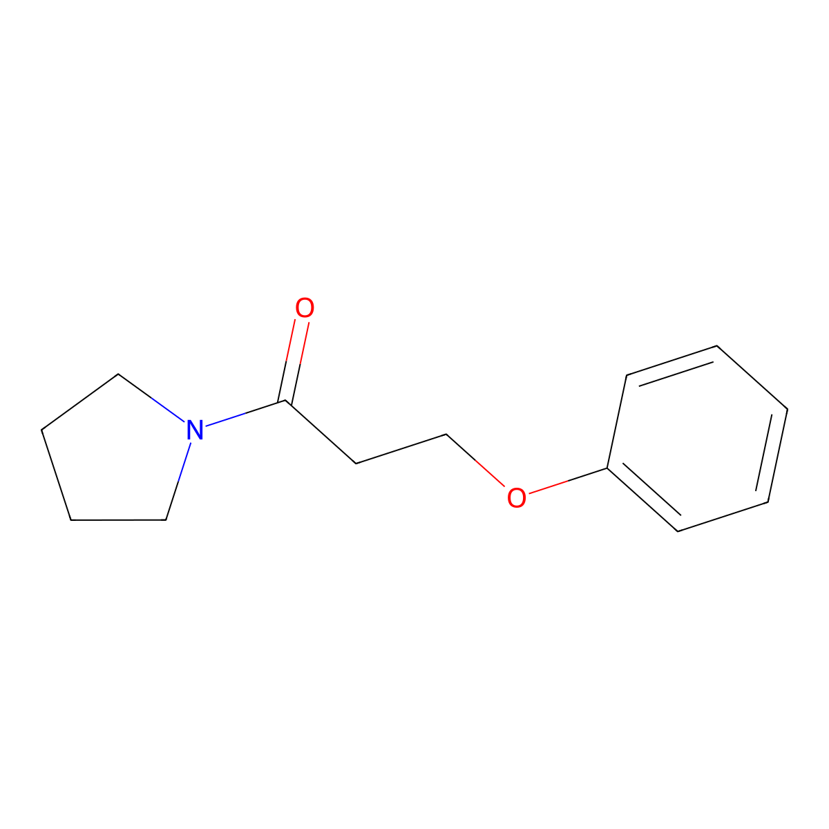 3-Phenoxy-1-(pyrrolidin-1-yl)propan-1-one molecular structure, CAS 1258655-46-7