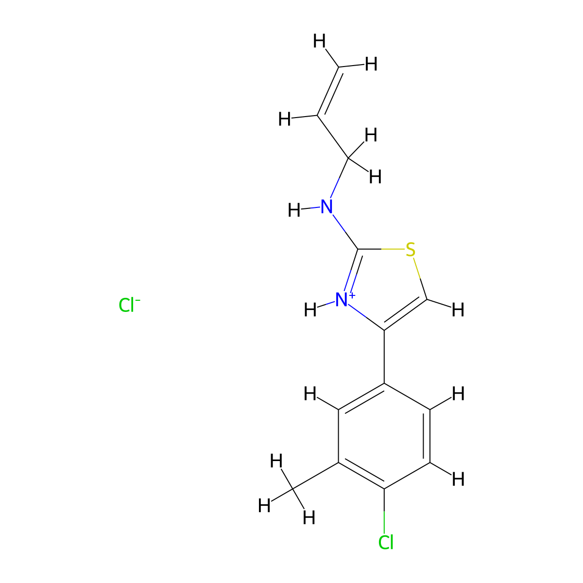 2-(Allylamino)-4-(4-chloro-3-methylphenyl)-1,3-thiazol-3-ium chloride molecular structure, CAS 1258666-21-5