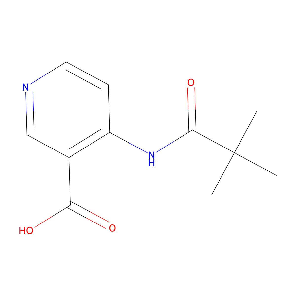 4-(2,2-Dimethylpropanamido)pyridine-3-carboxylic acid molecular structure, CAS 125867-31-4