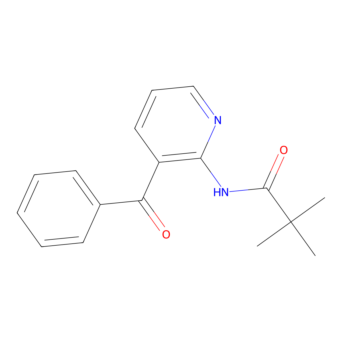 2-Pivaloylamino-3-benzoylpyridine molecular structure, CAS 125867-32-5