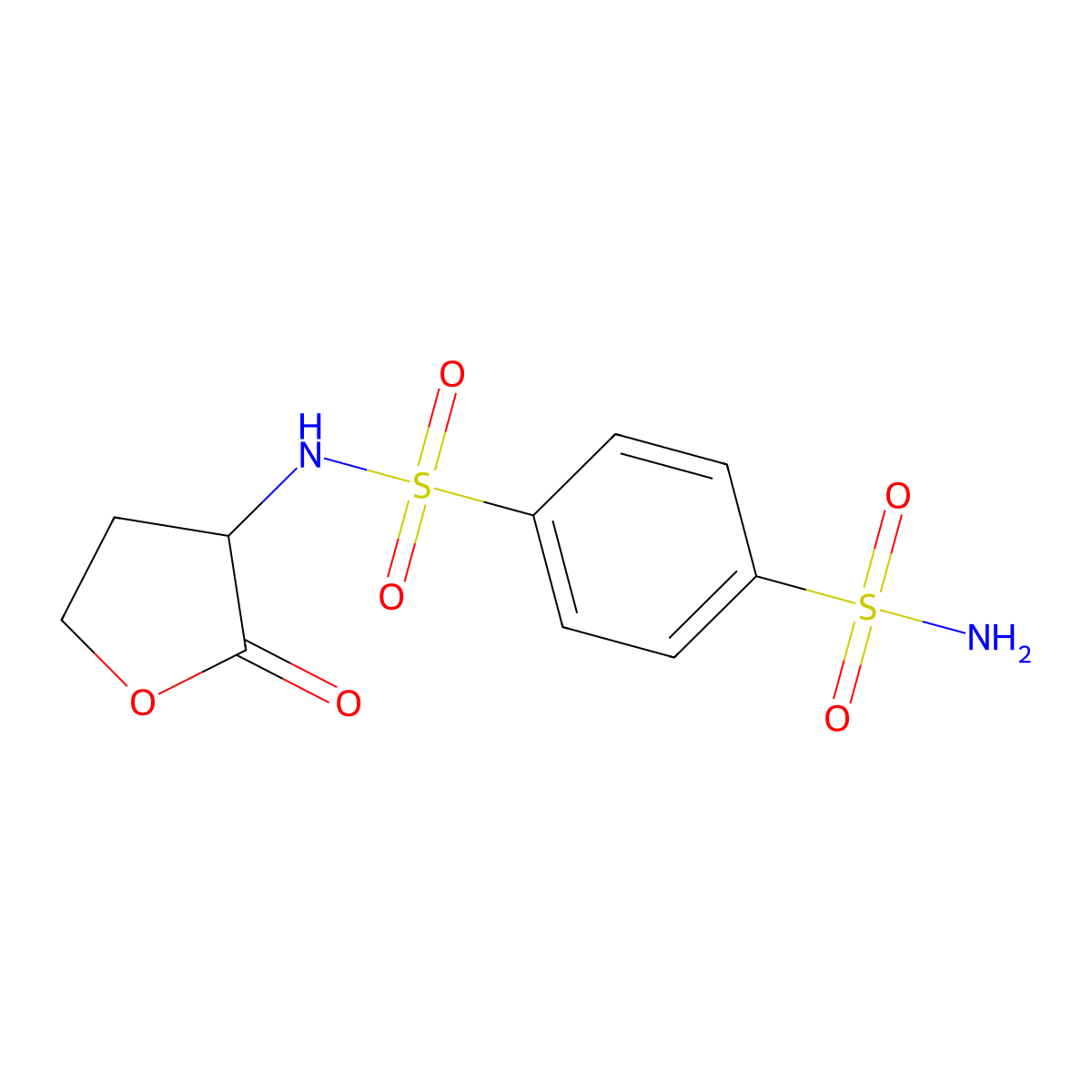 1-N-[(3S)-2-oxooxolan-3-yl]benzene-1,4-disulfonamide molecular structure, CAS 1258701-14-2