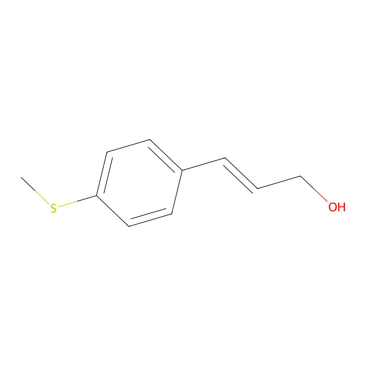 (2E)-3-[4-(Methylthio)phenyl]-2-propen-1-ol molecular structure, CAS 125872-62-0
