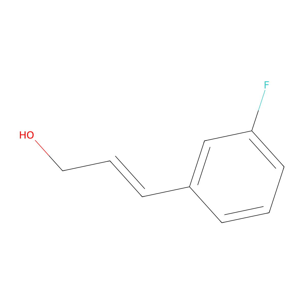 (2E)-3-(3-fluorophenyl)prop-2-en-1-ol molecular structure, CAS 125872-67-5
