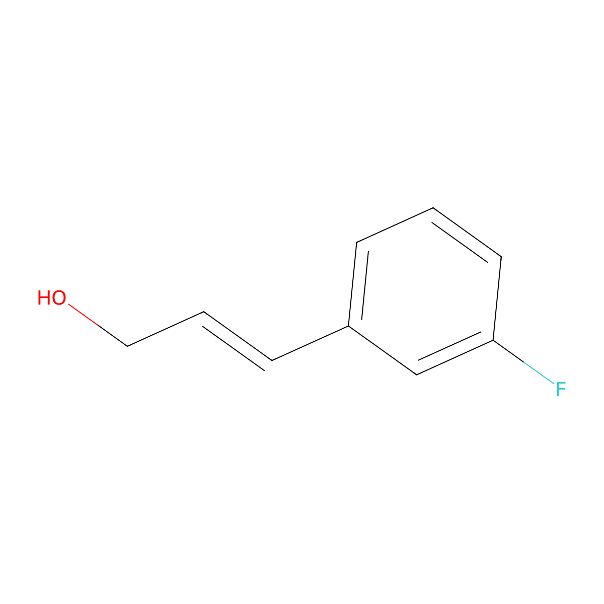 (2E)-3-(3-fluorophenyl)prop-2-en-1-ol molecular structure, CAS 125872-67-5