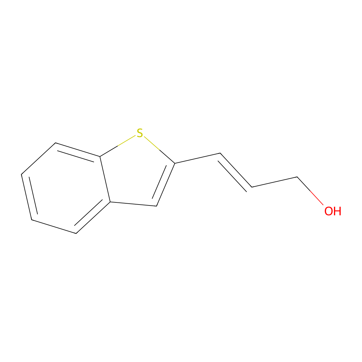 3-(1-Benzothiophen-2-yl)prop-2-en-1-ol molecular structure, CAS 125872-72-2