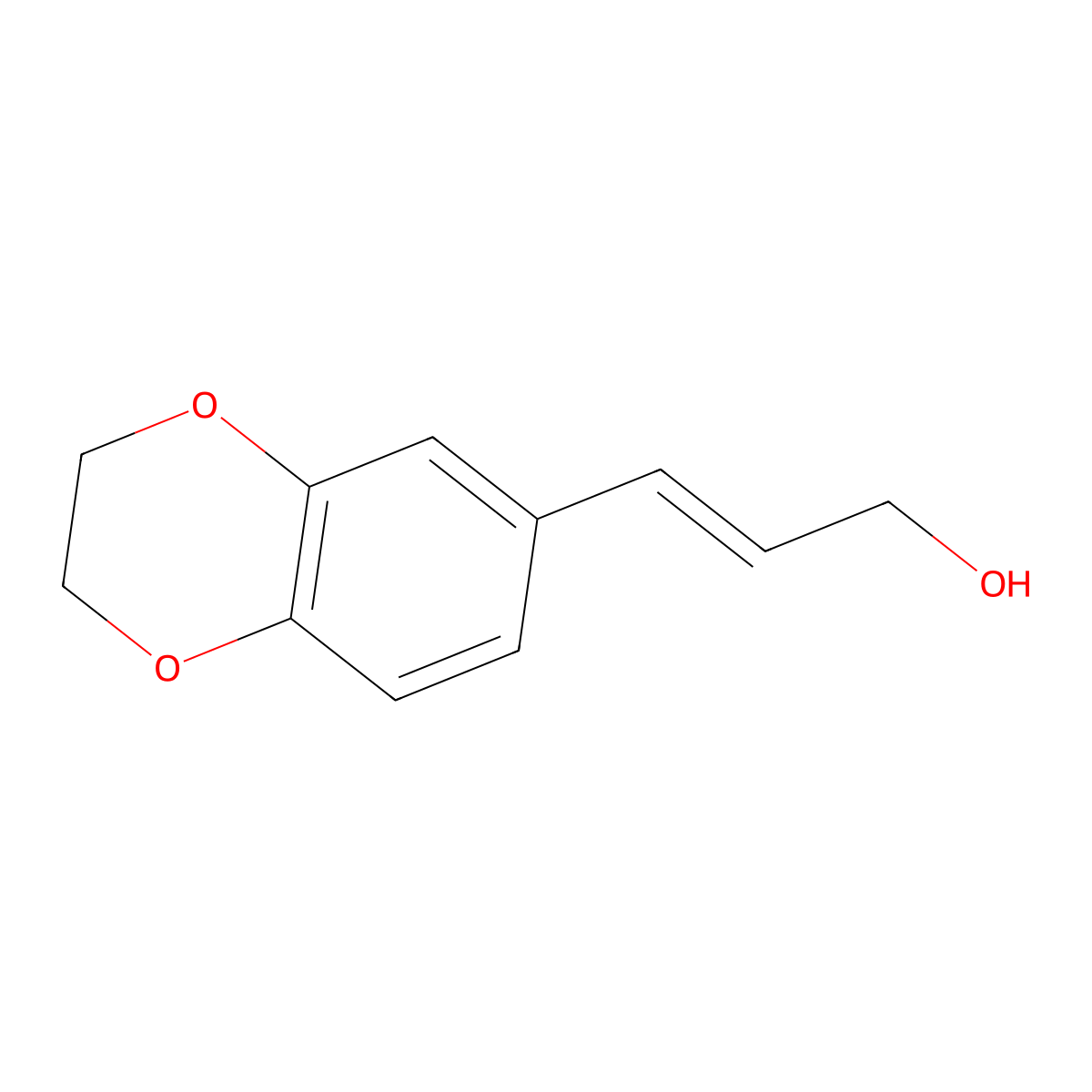 3-(2,3-Dihydro-1,4-benzodioxin-6-yl)prop-2-en-1-ol molecular structure, CAS 125872-73-3