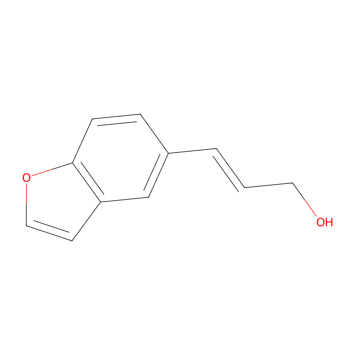 3-(1-Benzofuran-5-yl)prop-2-en-1-ol molecular structure, CAS 125873-48-5