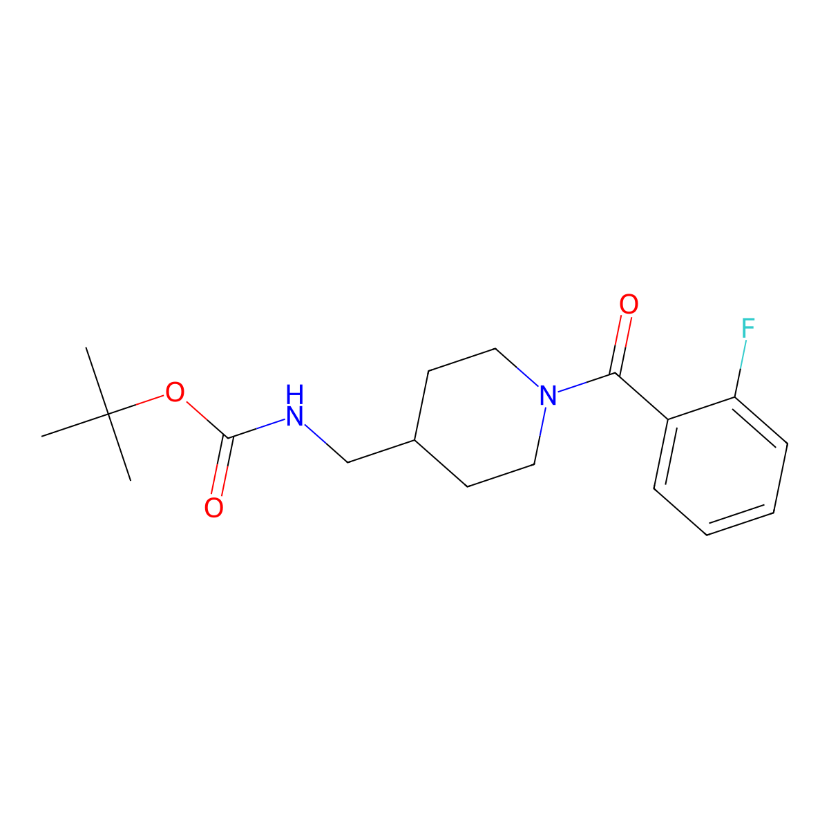 tert-Butyl [1-(2-fluorobenzoyl)piperidin-4-yl]methylcarbamate molecular structure, CAS 1258755-59-7