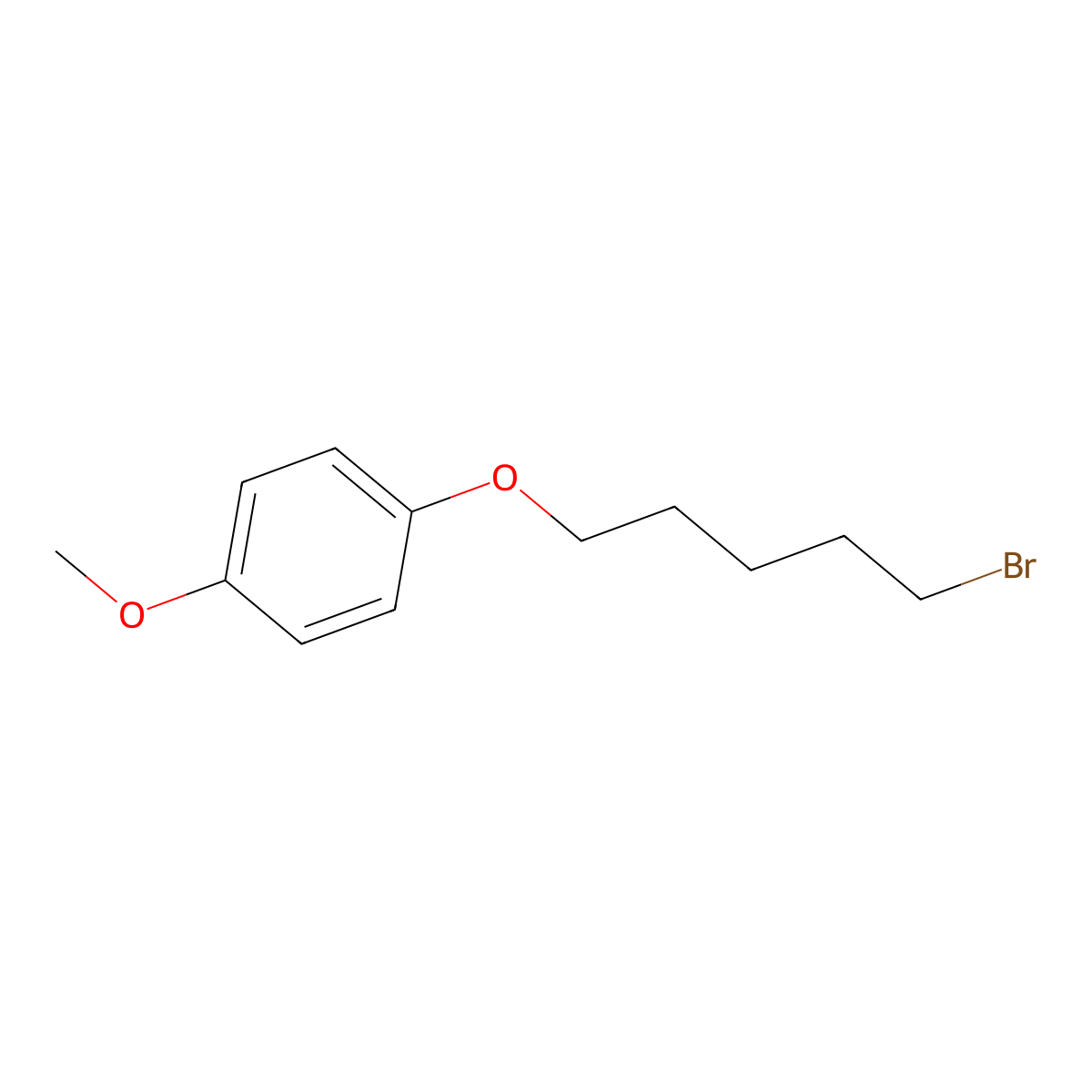 1-[(5-Bromopentyl)oxy]-4-methoxybenzene molecular structure, CAS 125878-81-1