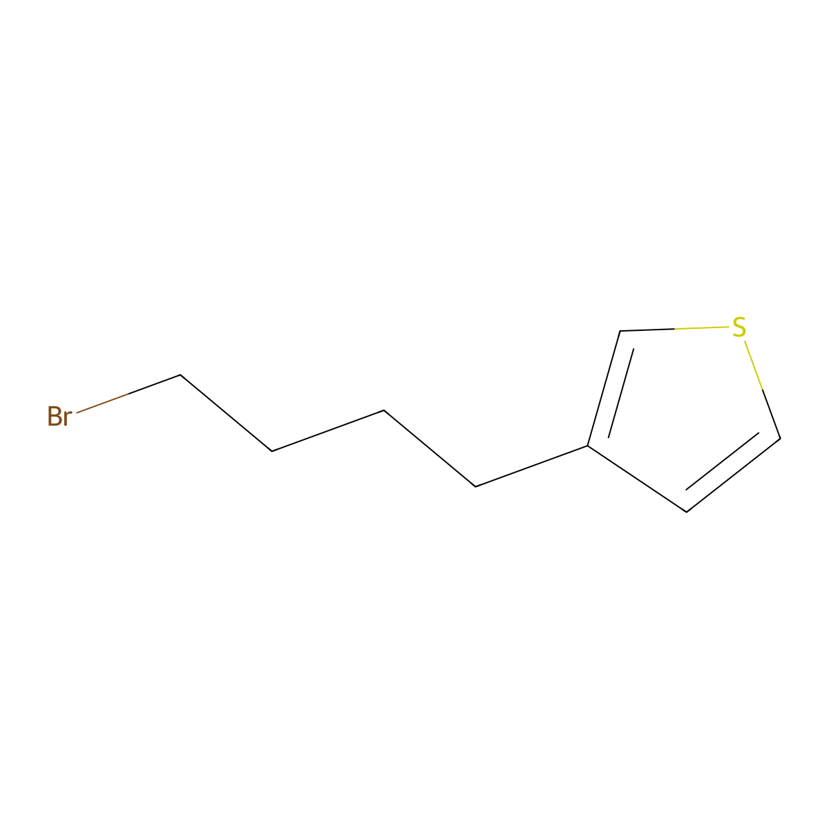 3-(4-Bromobutyl)thiophene molecular structure, CAS 125878-89-9