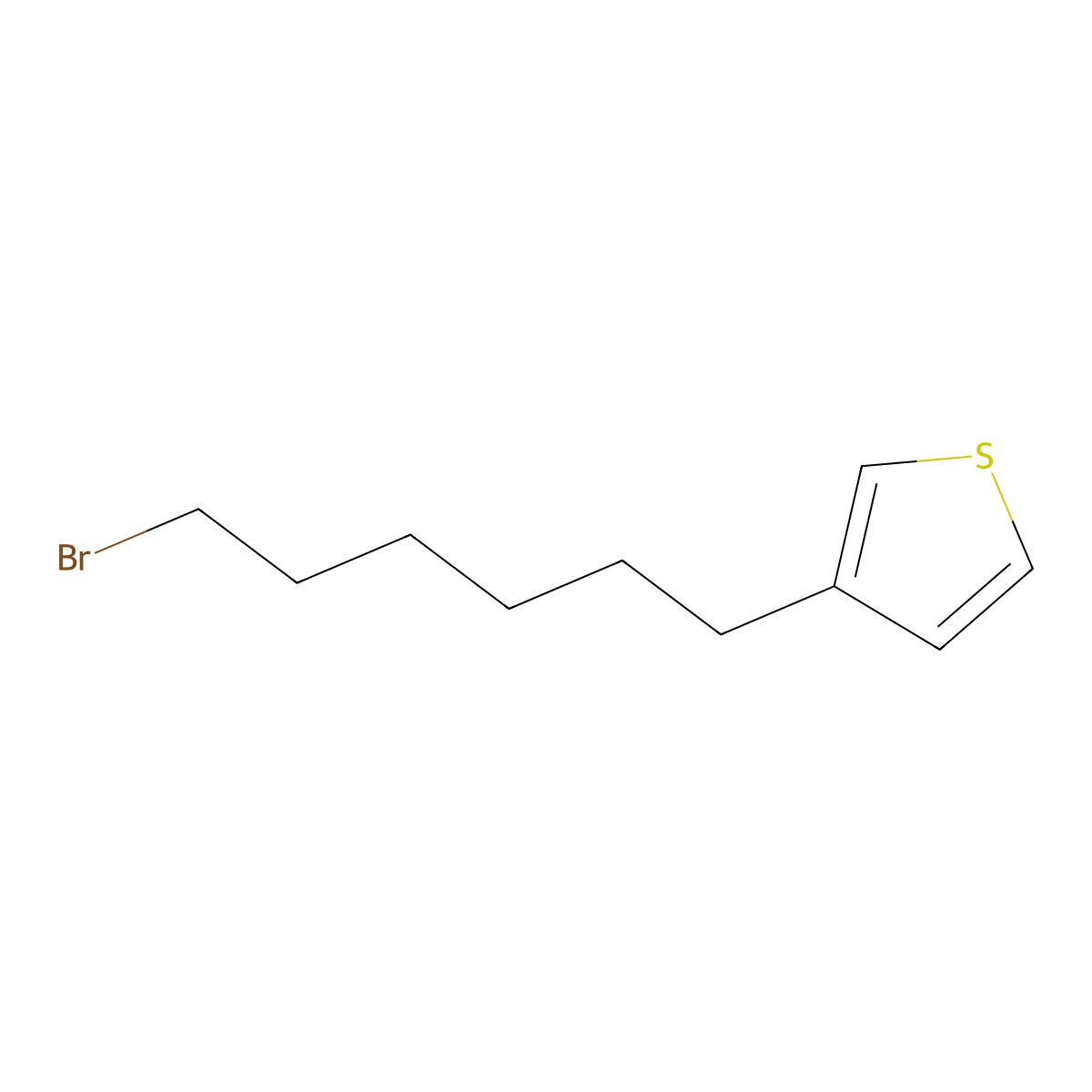 3-(6-Bromohexyl)thiophene molecular structure, CAS 125878-91-3