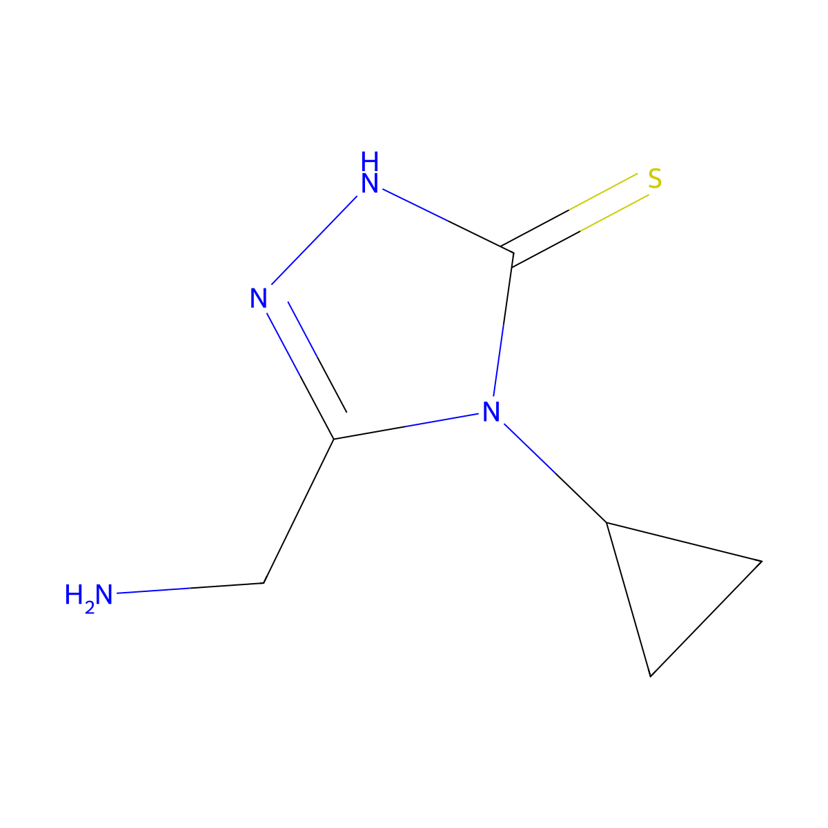 5-(Aminomethyl)-4-cyclopropyl-4H-1,2,4-triazole-3-thiol molecular structure, CAS 1258826-68-4