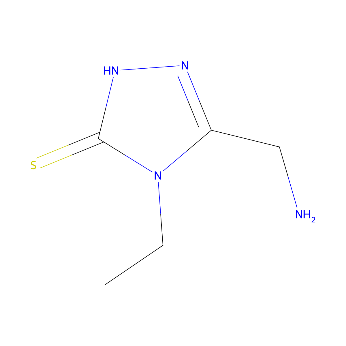 5-(Aminomethyl)-4-ethyl-4H-1,2,4-triazole-3-thiol molecular structure, CAS 1258826-77-5