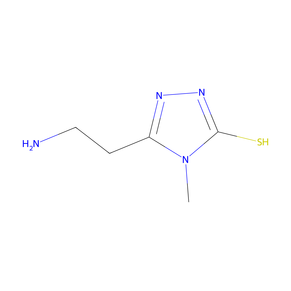 5-(2-Aminoethyl)-4-methyl-4H-1,2,4-triazole-3-thiol molecular structure, CAS 1258826-91-3