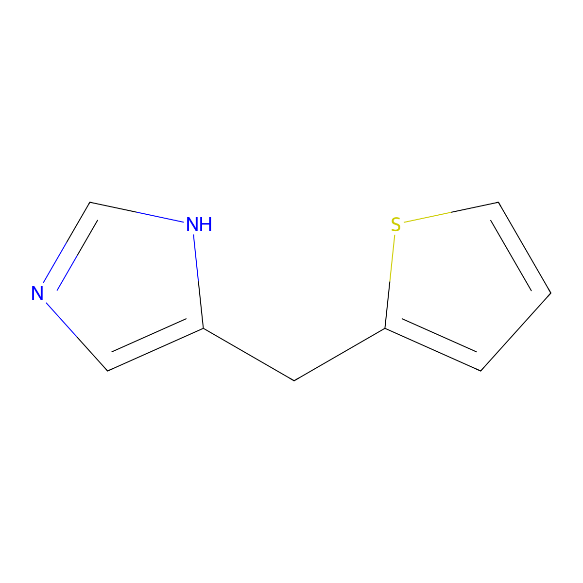 4-[(thiophen-2-yl)methyl]-1H-imidazole molecular structure, CAS 125883-72-9