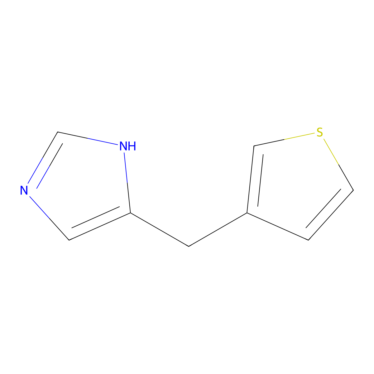 4-[(thiophen-3-yl)methyl]-1H-imidazole molecular structure, CAS 125883-73-0
