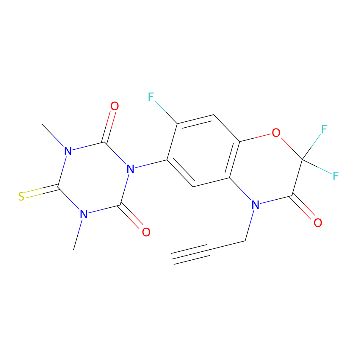 Trifludimoxazin molecular structure, CAS 1258836-72-4
