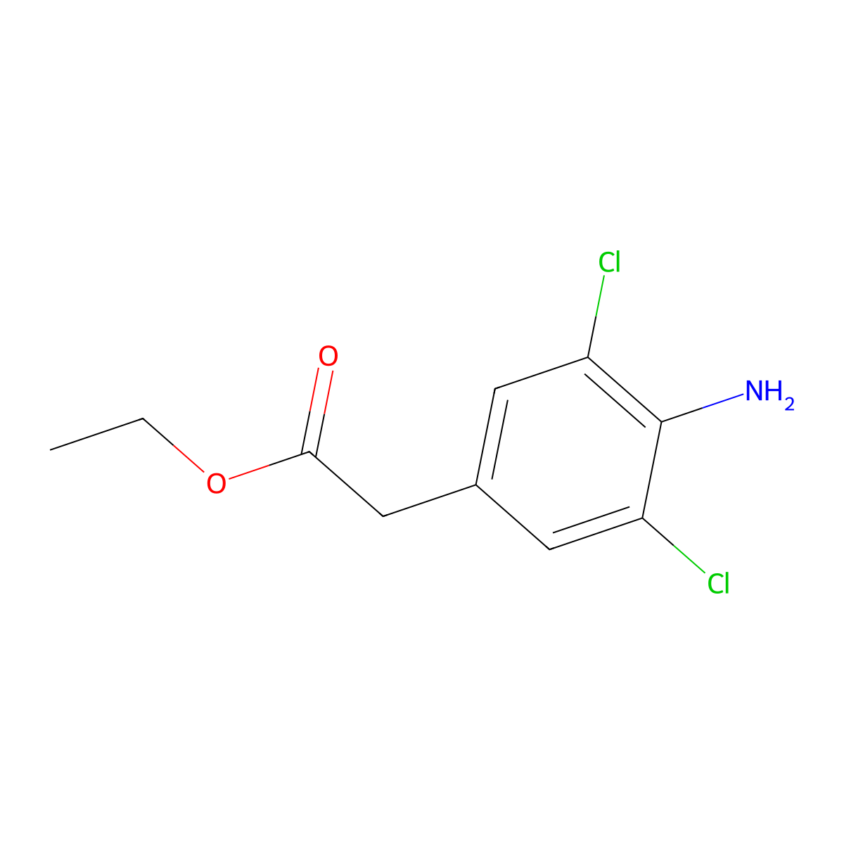 (4-Amino-3,5-dichlorophenyl)acetic acid ethyl ester molecular structure, CAS 1258845-93-0