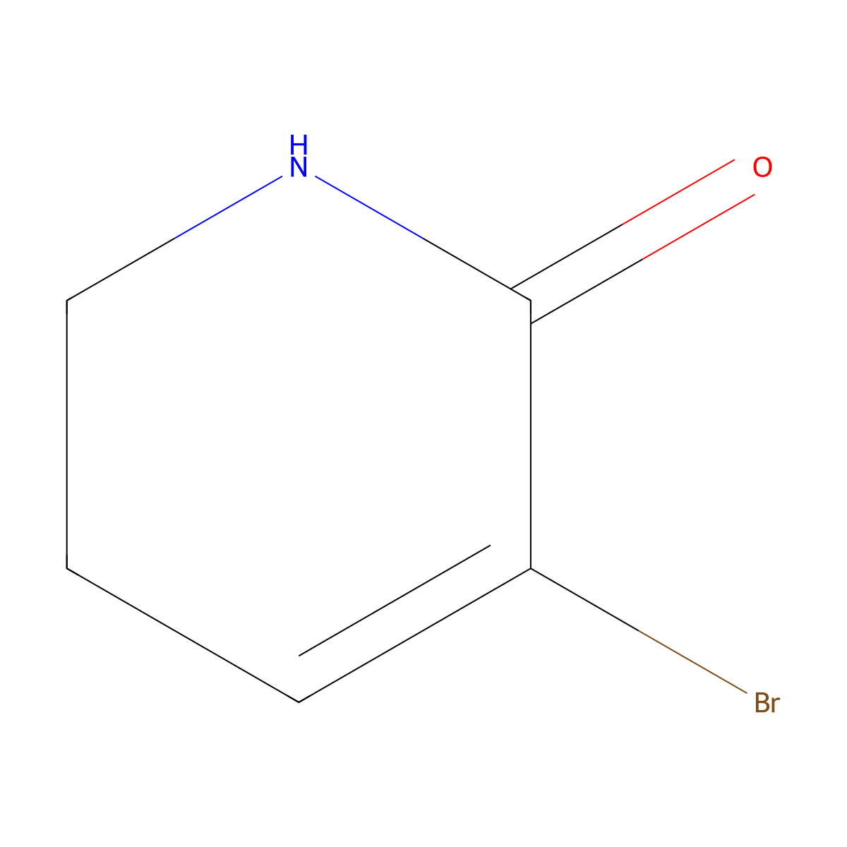 3-Bromo-1,2,5,6-tetrahydropyridin-2-one molecular structure, CAS 1258849-38-5