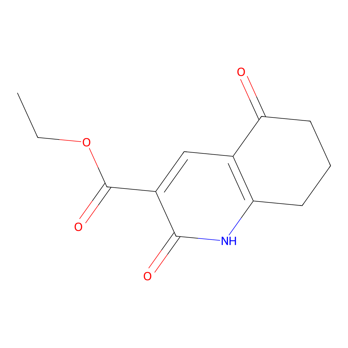 Ethyl 2,5-dioxo-1,2,5,6,7,8-hexahydroquinoline-3-carboxylate molecular structure, CAS 125885-50-9