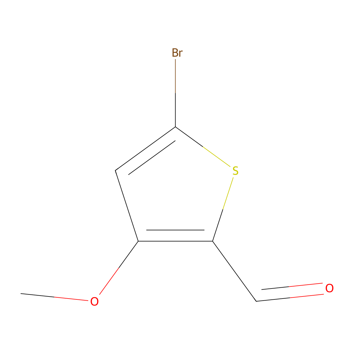 5-Bromo-3-methoxythiophene-2-carbaldehyde molecular structure, CAS 1258858-48-8