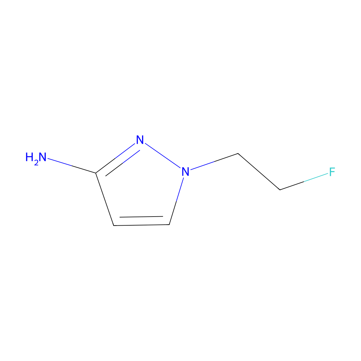 1-(2-fluoroethyl)-1H-pyrazol-3-amine molecular structure, CAS 1258863-98-7