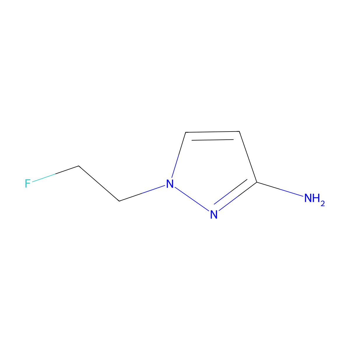 1-(2-fluoroethyl)-1H-pyrazol-3-amine molecular structure, CAS 1258863-98-7