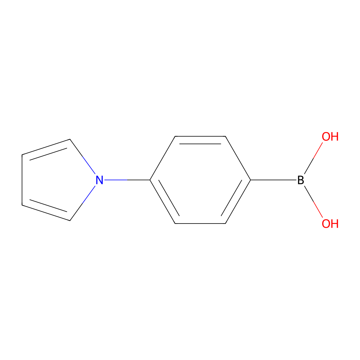 4-(1h-Pyrrol-1-yl)phenylboronic acid molecular structure, CAS 1258867-72-9