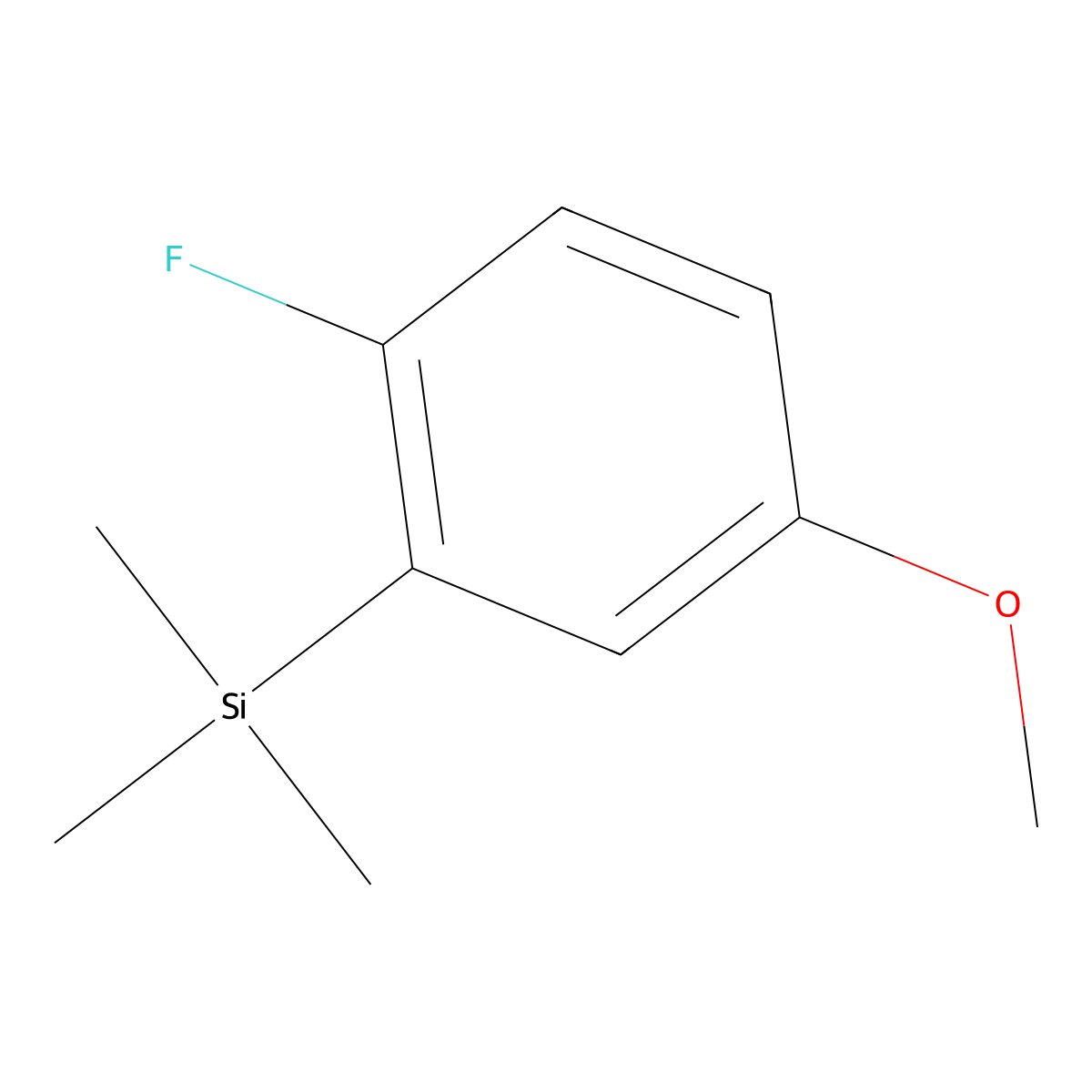 (2-Fluoro-5-methoxyphenyl)trimethylsilane molecular structure, CAS 125889-30-7