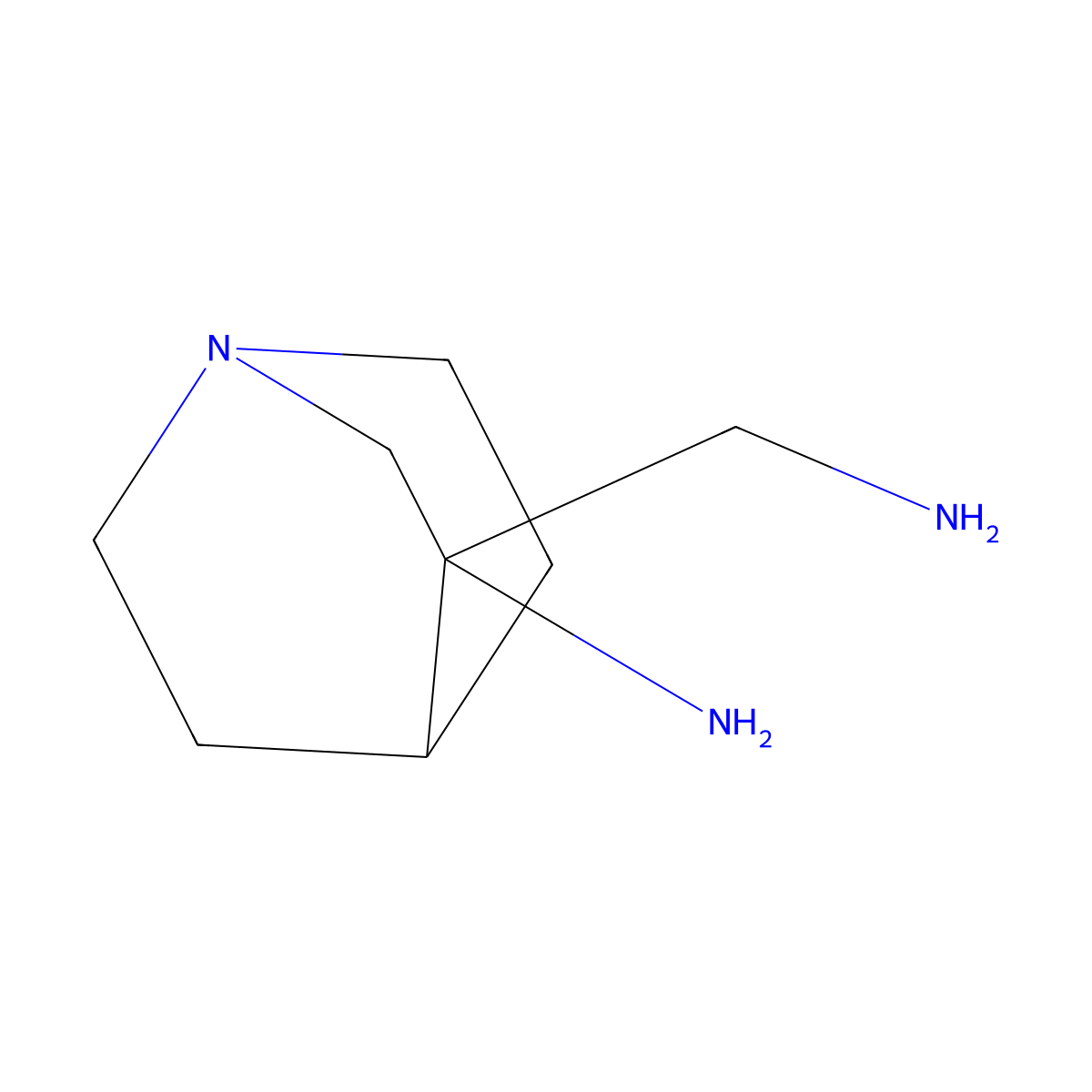 3-(Aminomethyl)quinuclidin-3-amine molecular structure, CAS 125889-79-4