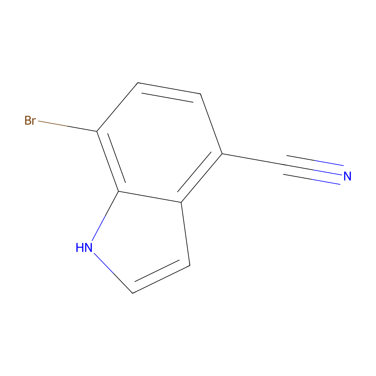 7-bromo-1H-indole-4-carbonitrile molecular structure, CAS 1258959-58-8
