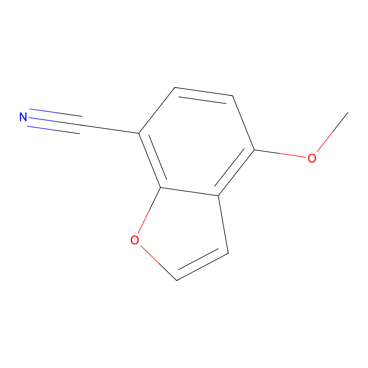 4-Methoxy-1-benzofuran-7-carbonitrile molecular structure, CAS 1258959-97-5