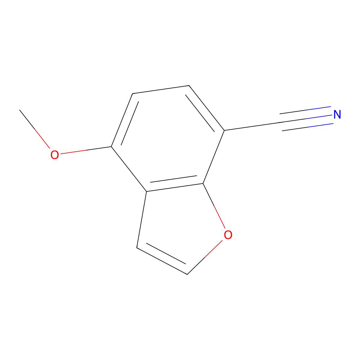 4-Methoxy-1-benzofuran-7-carbonitrile molecular structure, CAS 1258959-97-5