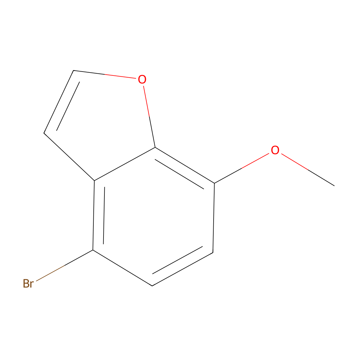 4-Bromo-7-methoxy-1-benzofuran molecular structure, CAS 1258960-00-7