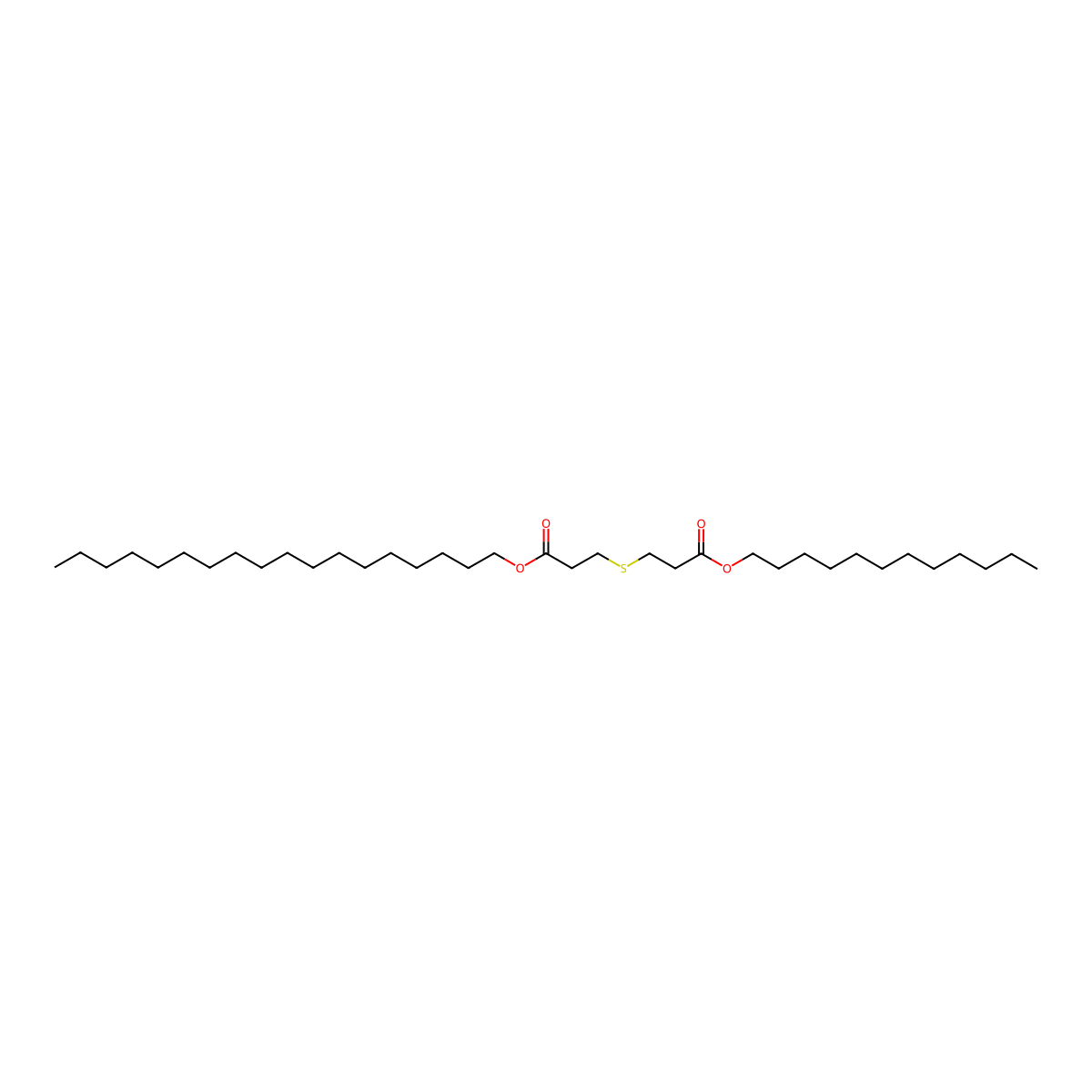 Octadecyl 3-[[3-(dodecyloxy)-3-oxopropyl]thio]propionate molecular structure, CAS 125899-91-4