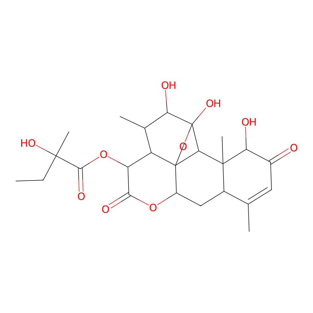 Glaucarubinone molecular structure, CAS 1259-86-5