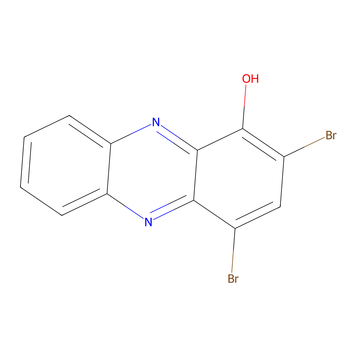 2,4-Dibromophenazin-1-ol molecular structure, CAS 1259015-00-3