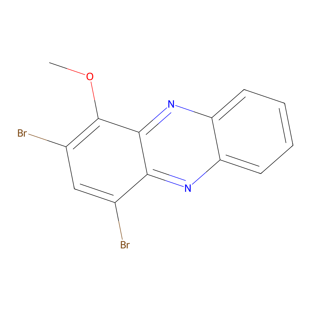 2,4-Dibromo-1-methoxyphenazine molecular structure, CAS 1259015-02-5