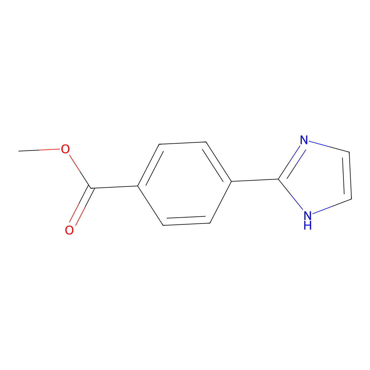 Methyl 4-(1H-imidazol-2-yl)benzoate molecular structure, CAS 125903-39-1