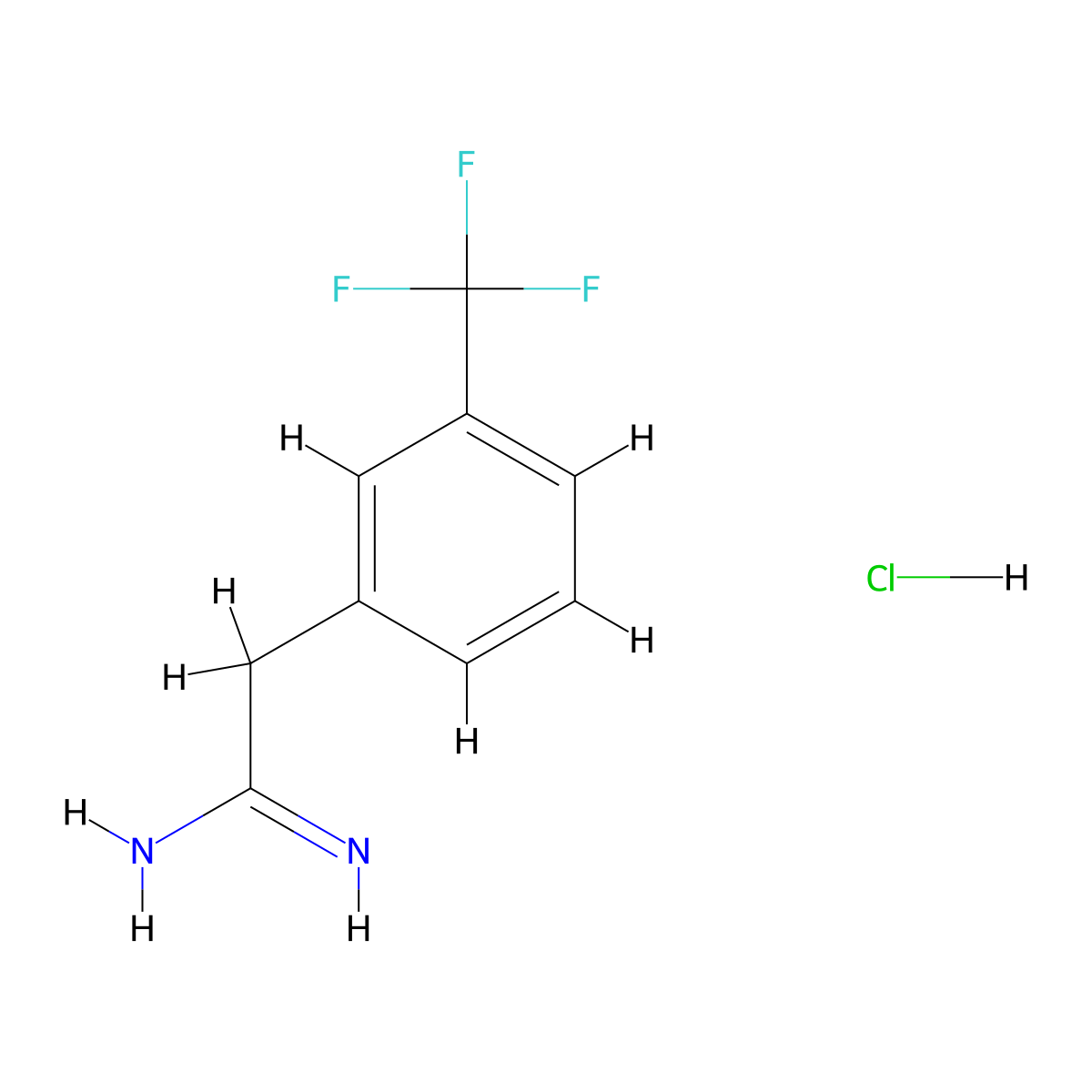 2-(3-(Trifluoromethyl)phenyl)ethanimidamide hydrochloride molecular structure, CAS 125903-76-6