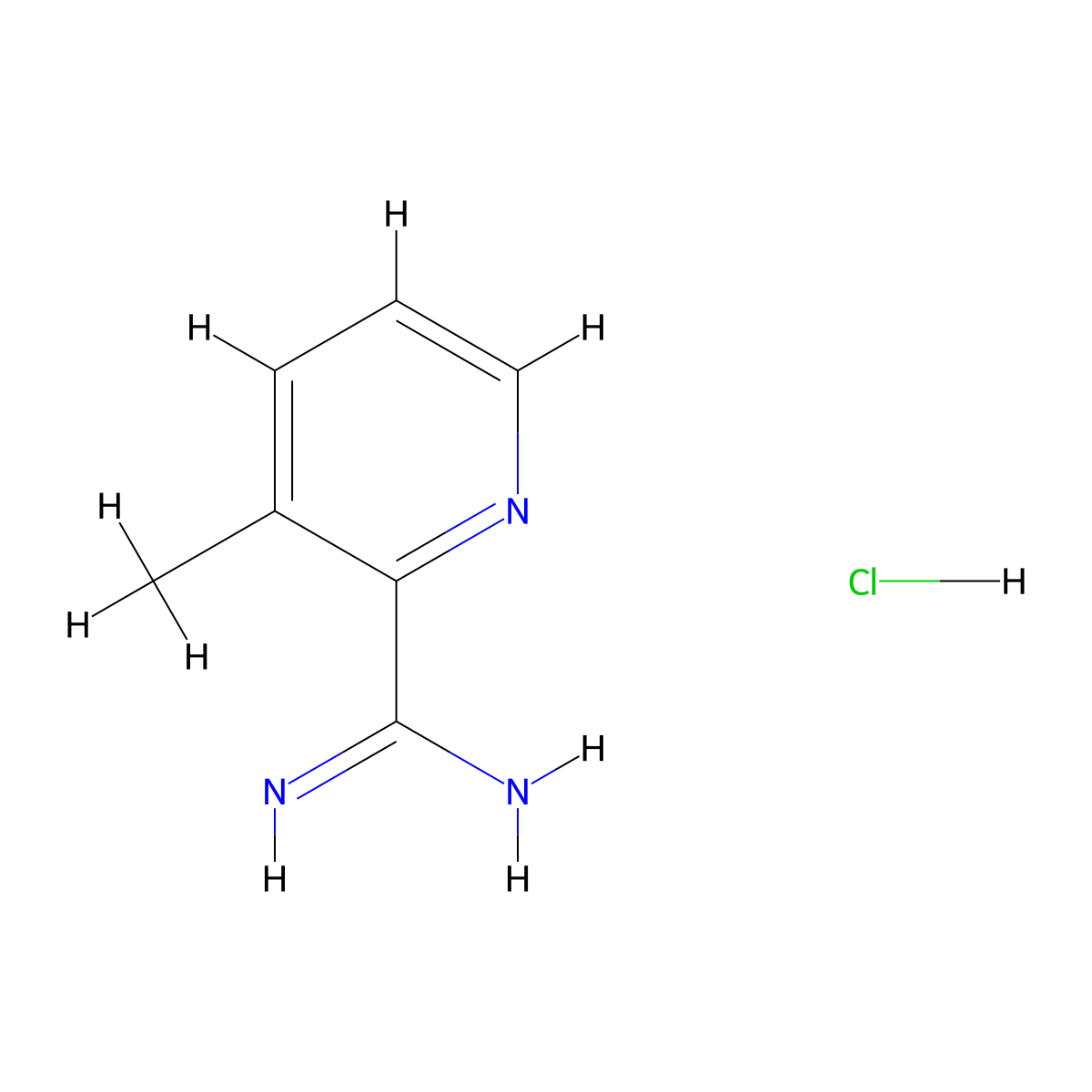 3-Methylpicolinimidamide hydrochloride molecular structure, CAS 125903-77-7
