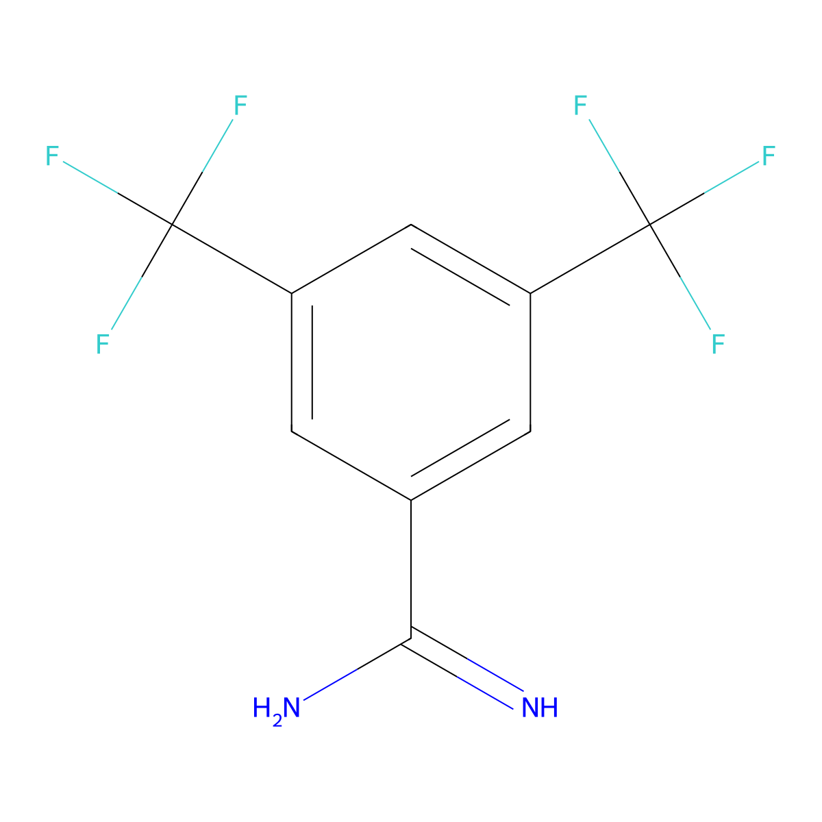 3,5-Bis-trifluoromethyl-benzamidine molecular structure, CAS 125903-78-8