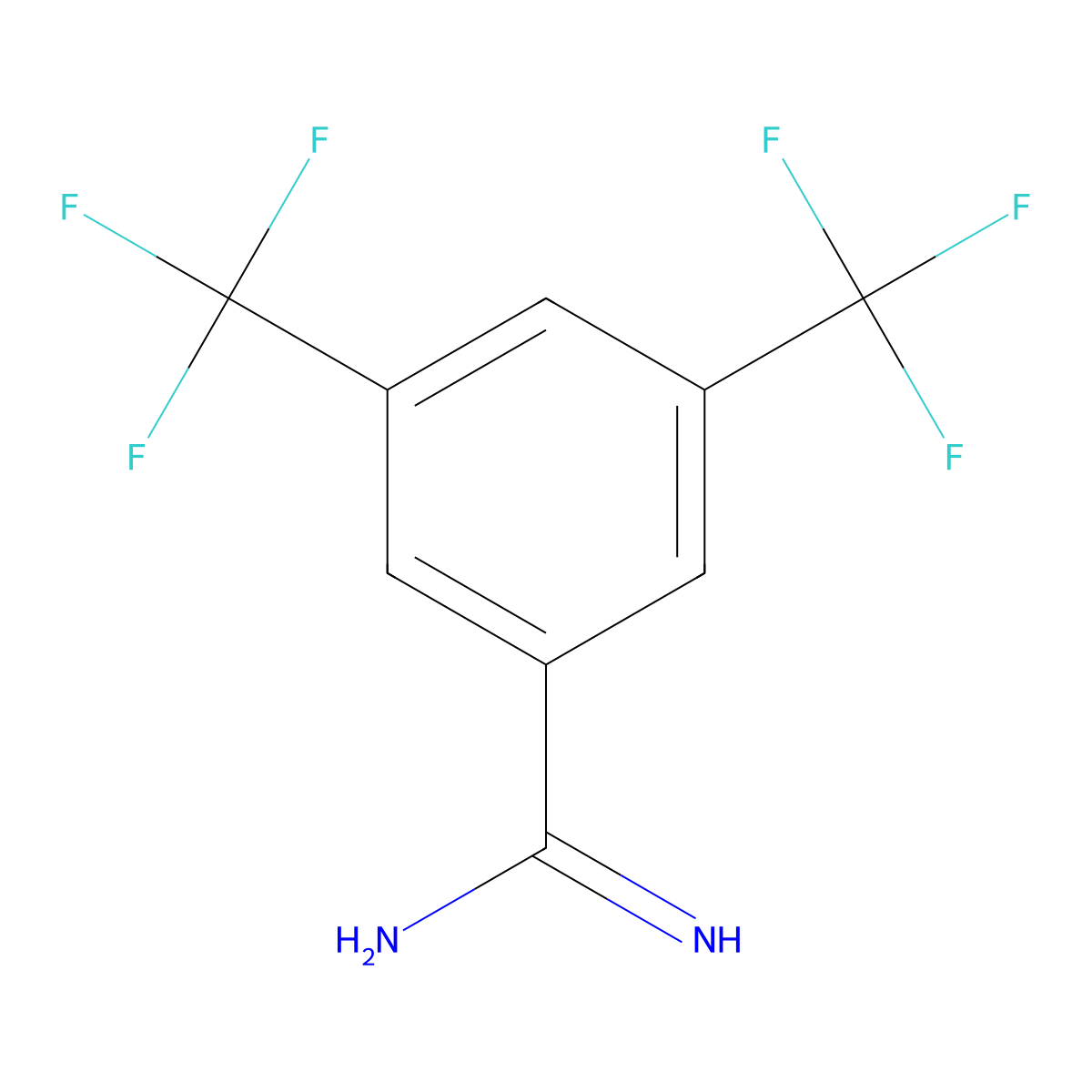 3,5-Bis-trifluoromethyl-benzamidine molecular structure, CAS 125903-78-8