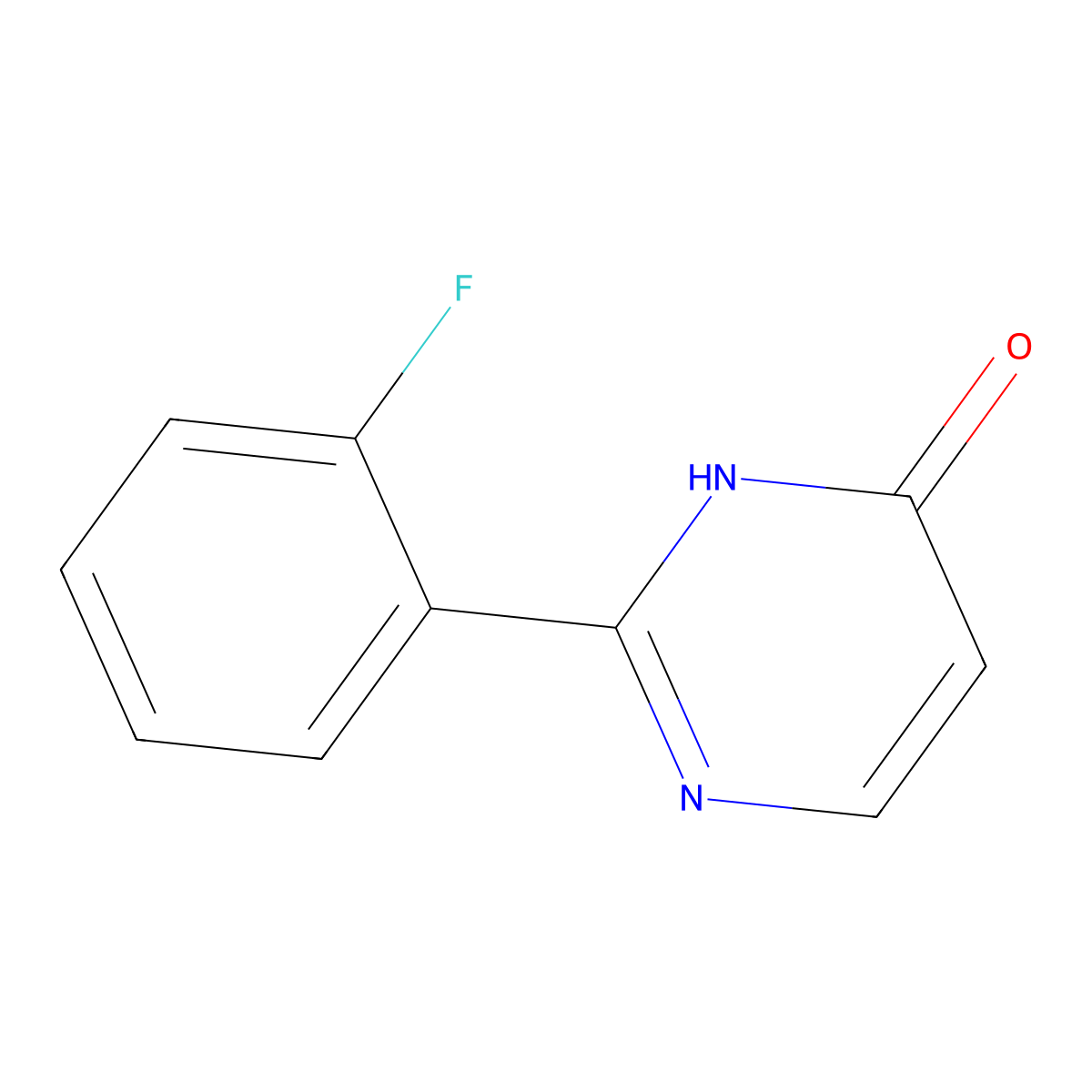 2-(2-Fluorophenyl)-3,4-dihydropyrimidin-4-one molecular structure, CAS 125903-83-5