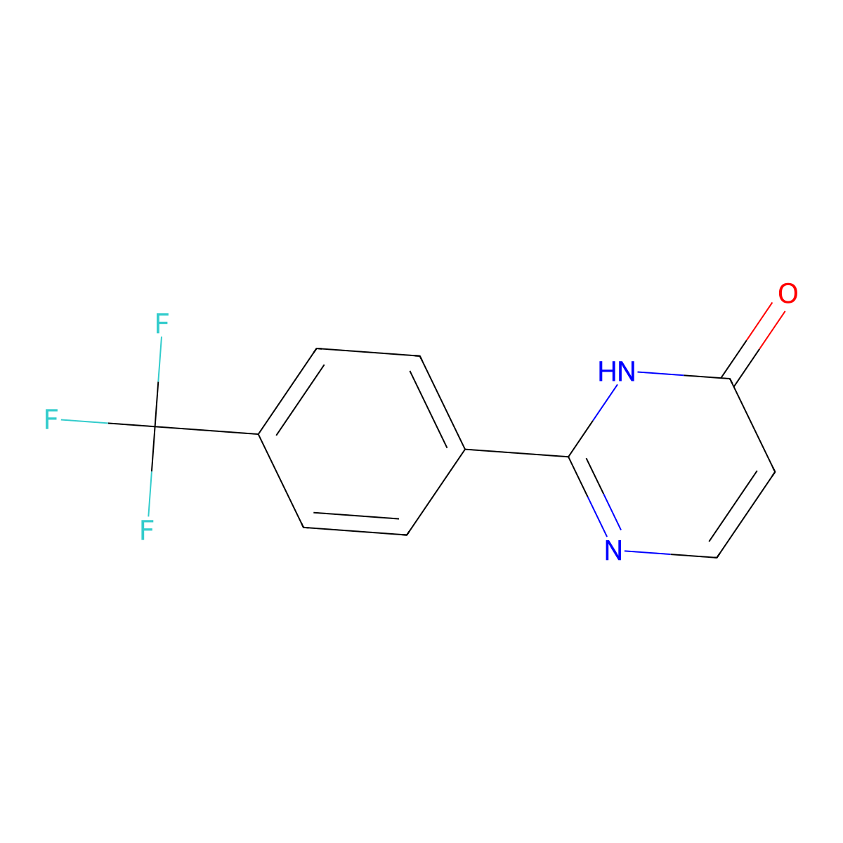 4(3H)-Pyrimidinone, 2-[4-(trifluoromethyl)phenyl]- molecular structure, CAS 125903-89-1